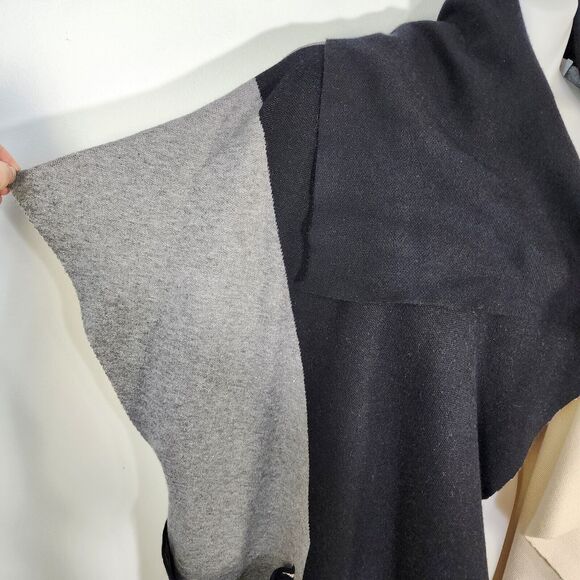 THML Cardigan Sweater Small Draped Color Blocked Oversized Open Front Pockets - Picture 7 of 10